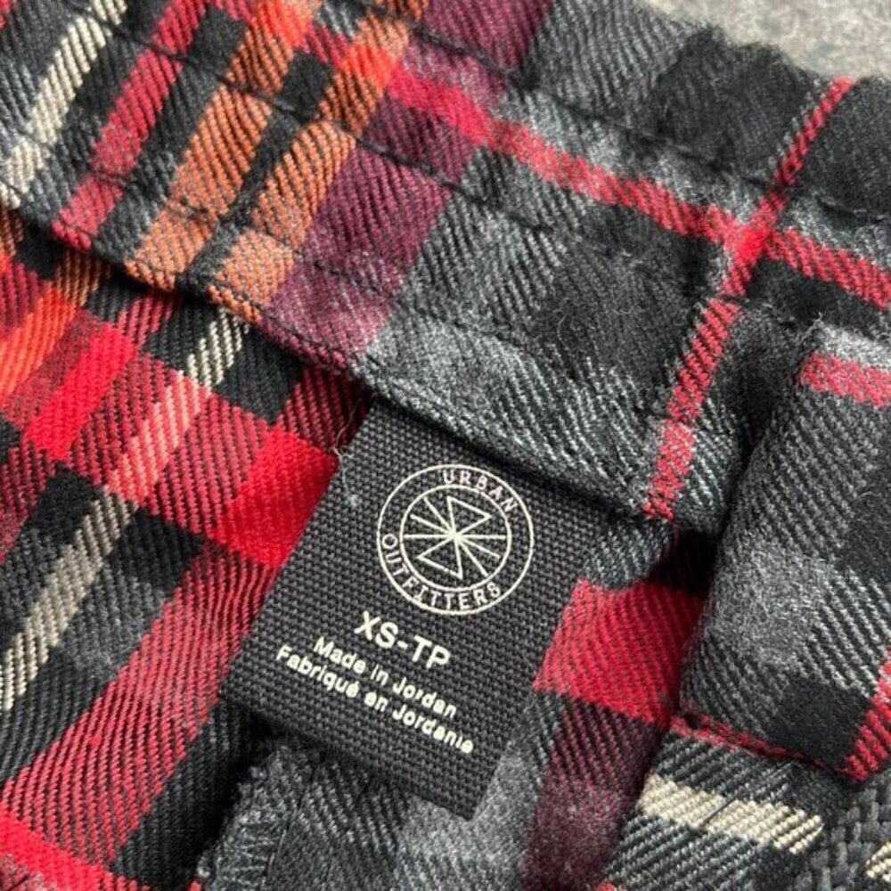 Urban Outfitters Plaid Pull-On Pants Size XS Straight Leg Elastic Waist - Picture 4 of 14